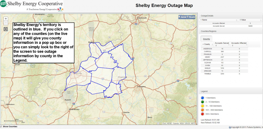 Outage Map Shelby Energy Cooperative